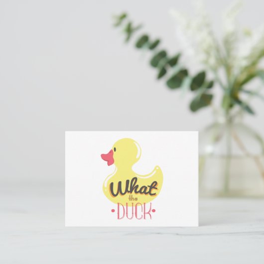 Wat de eend visitekaartje (Staand voorkant)