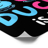 Wat de eenden is het Baby Gender Reveal Party Baby Poster (Hoek)