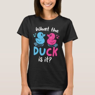 Wat de eenden is het Baby Gender reveal party baby T-shirt