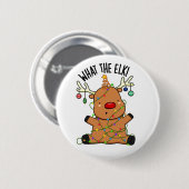 Wat De Eland Grappige Dier Punt Ronde Button 5,7 Cm (Voorkant /achterkant)