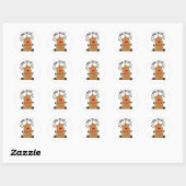 Wat De Eland Grappige Dier Punt Ronde Sticker (Vel)