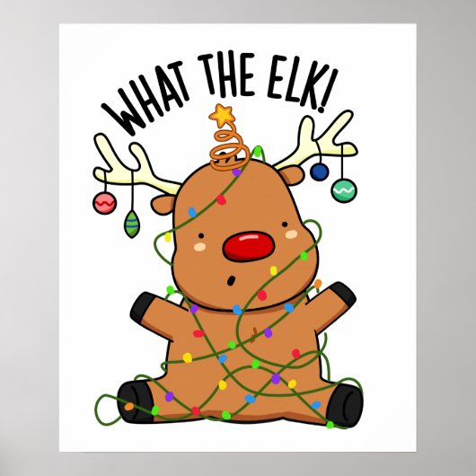 Wat De Eland Grappige Dieren Grap Poster (Voorkant)