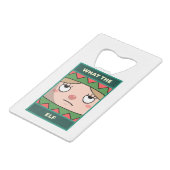 Wat de Elf Creditkaart Flessenopener (Voorkant Gekanteld)