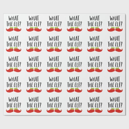 Wat de Elf Grappig Kerst Elf Kerstman Cadeaupapier (Vlak)