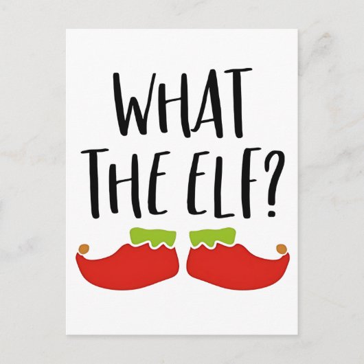 Wat de Elf Grappig Kerst Elf Kerstman Feestdagenkaart (Voorkant)