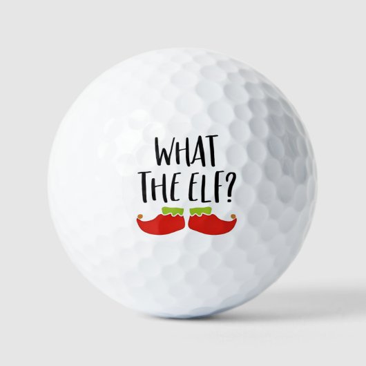 Wat de Elf Grappig Kerst Elf Kerstman Golfballen (Voorkant)