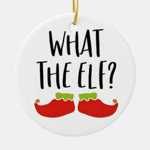 Wat de Elf Grappig Kerst Elf Kerstman Keramisch Ornament