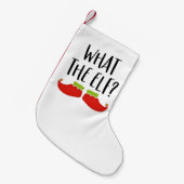 Wat de Elf Grappig Kerst Elf Kerstman Kleine Kerstsok (Voorkant (Hangend))