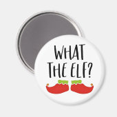 Wat de Elf Grappig Kerst Elf Kerstman Magneet (Voorkant / Achterkant)