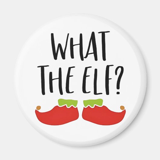 Wat de Elf Grappig Kerst Elf Kerstman Magneet (Voorkant)