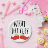 Wat de Elf Grappig Kerst Elf Kerstman Papieren Bordje (Feest)