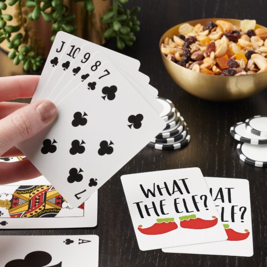 Wat de Elf Grappig Kerst Elf Kerstman Pokerkaarten (Insitu)