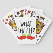 Wat de Elf Grappig Kerst Elf Kerstman Pokerkaarten (Achterkant)