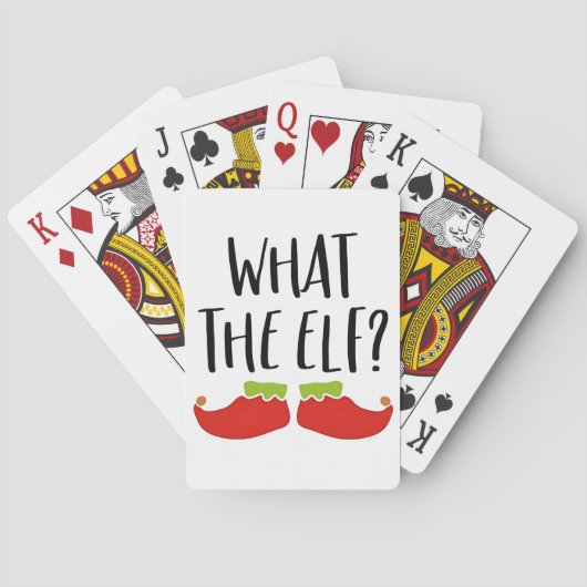 Wat de Elf Grappig Kerst Elf Kerstman Pokerkaarten (Achterkant)