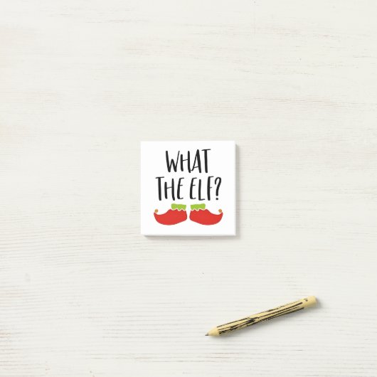 Wat de Elf Grappig Kerst Elf Kerstman Post-it® Notes (Op bureau)