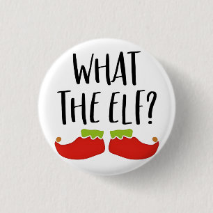 Wat de Elf Grappig Kerst Elf Kerstman Ronde Button 3,2 Cm