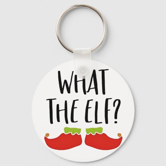 Wat de Elf Grappig Kerst Elf Kerstman Sleutelhanger (Voorkant)