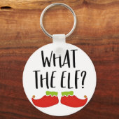Wat de Elf Grappig Kerst Elf Kerstman Sleutelhanger (Voorkant)