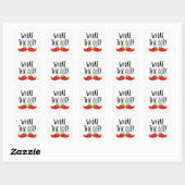 Wat de Elf Grappig Kerst Elf Kerstman Vierkante Sticker (Vel)
