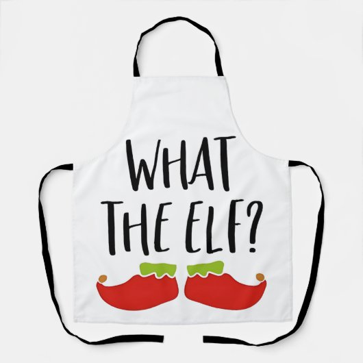 Wat de Elf Kerstman Funny Christmas Elf  Schort (Voorkant)