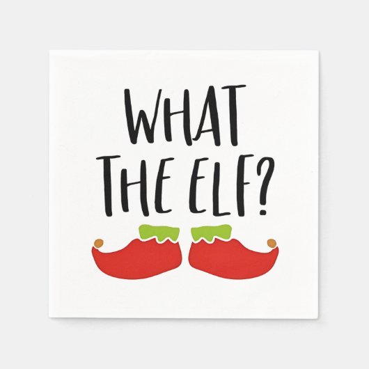 Wat de Elf Kerstman Funny Christmas Elf Servet (Voorkant)