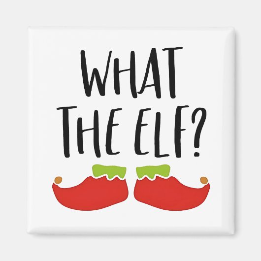 Wat de Elf Leuke Kerst Elf Kerstman Magneet (Voorkant)