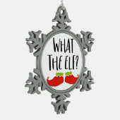 Wat de Elf Leuke Kerst Elf Kerstman Tin Sneeuwvlok Ornament (Links)