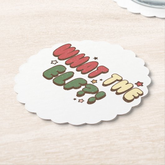 Wat de ELF Retro Kerstmis Kartonnen Onderzetters (Gekanteld)