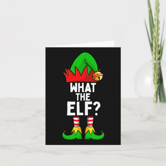 Wat de Elf-serie voor Kerstmis Kaart (Voorkant)