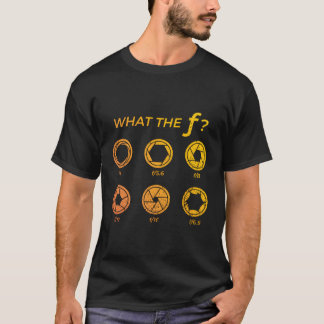 Wat de F grappige foto camera diafragma foto T-shirt