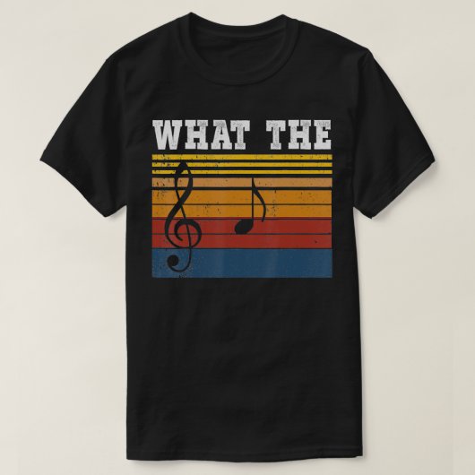 Wat de F muzieknoot retro  T-shirt (Design voorkant)