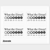 WAT DE F/STOP? RECHTHOEKIGE STICKER (Vel)