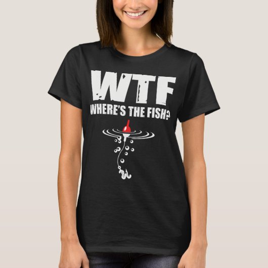 Wat de F** waar is de vis? T-shirt (Voorkant)