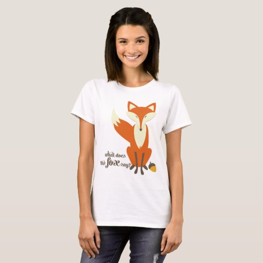 Wat de Fox illustratie t Shirt zegt (Voorkant volledig)