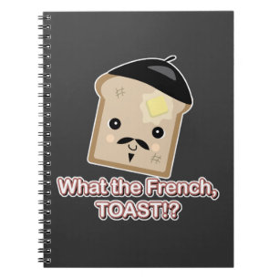 wat de frans toast cute kawaii toast cartoon notitieboek