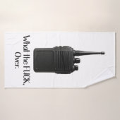 Wat de Fu*k over grappige Walkie Talkie icoon Badhanddoek (Badhanddoek)