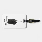 Wat de Fu*k over grappige Walkie Talkie icoon Bagagelabel (Voorkant horizontaal)