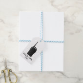 Wat de Fu*k over grappige Walkie Talkie icoon Cadeaulabel (Met Touw)