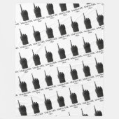 Wat de Fu*k over grappige Walkie Talkie icoon Fleece Deken (Voorkant)