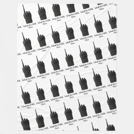 Wat de Fu*k over grappige Walkie Talkie icoon Fleece Deken (Voorkant)