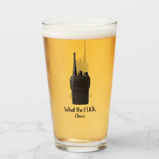 Wat de Fu*k over grappige Walkie Talkie icoon Glas (Voorkant gevuld)