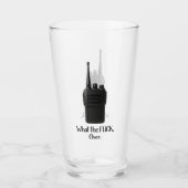 Wat de Fu*k over grappige Walkie Talkie icoon Glas (Voorkant)