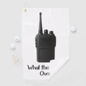 Wat de Fu*k over grappige Walkie Talkie icoon Golfhanddoek (Insitu)
