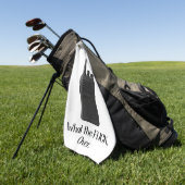 Wat de Fu*k over grappige Walkie Talkie icoon Golfhanddoek (Groen)