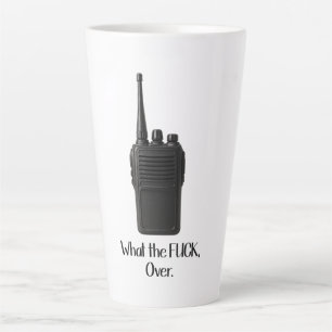 Wat de Fu*k over grappige Walkie Talkie icoon Latte Mok