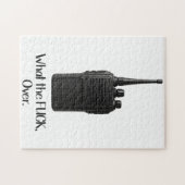 Wat de Fu*k over grappige Walkie Talkie icoon Legpuzzel (Horizontaal)