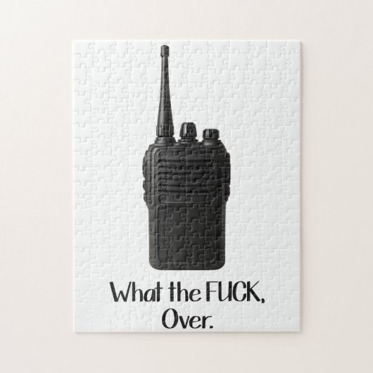 Wat de Fu*k over grappige Walkie Talkie icoon Legpuzzel (Verticaal)