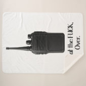 Wat de Fu*k over grappige Walkie Talkie icoon Sherpa Deken (Voorkant (horizontaal))