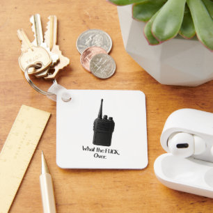 Wat de Fu*k over grappige Walkie Talkie icoon Sleutelhanger