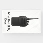 Wat de Fu*k over grappige Walkie Talkie icoon Spandoek (Horizontaal)